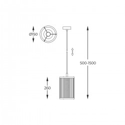 Pendul SERGIO P0528-01F-V6AC Zumaline E14, Auriu, Polonia