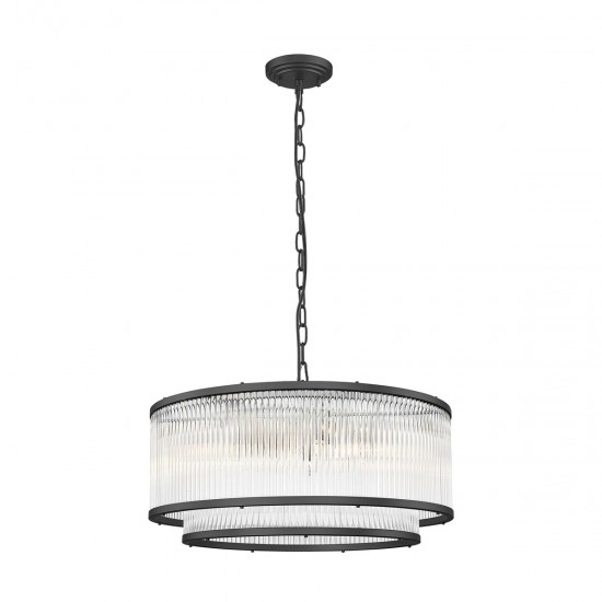 Suspensie SERGIO P0528-06H-P7AC Zumaline E14, Negru, Polonia