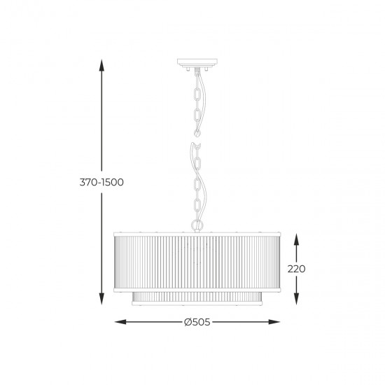 Suspensie SERGIO P0528-06H-P7AC Zumaline E14, Negru, Polonia