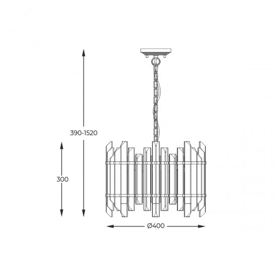 Candelabru ALEXANDRIA P0556-06D-V7V7 Zumaline G9, Auriu, Polonia