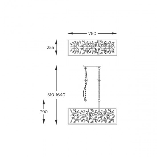 Suspensie SPRING P0578-06C-P7TF Zumaline G9, Auriu, Polonia