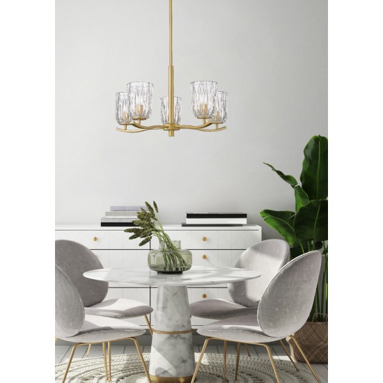 Candelabru TAZZA P0590-05B-V7AC Zumaline E14, Auriu, Polonia