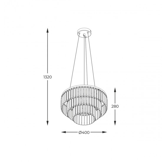 Candelabru TIFANNY P17127-4-1GD Zumaline E14, Auriu, Polonia