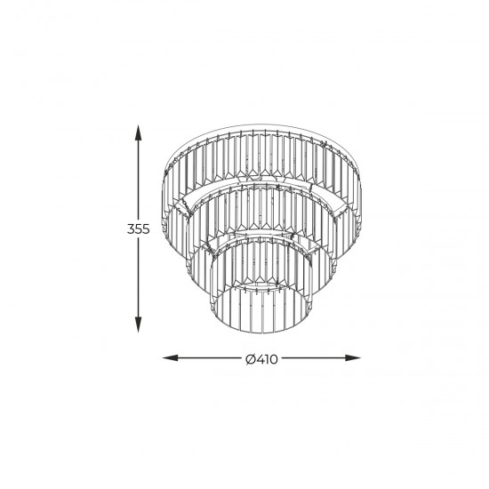 Candelabru TIFANNY P17127-4-BK Zumaline E14, Negru, Polonia