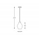 Pendul BRESSO P19066A-D18 Zumaline E27, Argintiu, Polonia