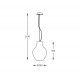 Pendul BRESSO P19066A-D28 Zumaline E27, Argintiu, Polonia