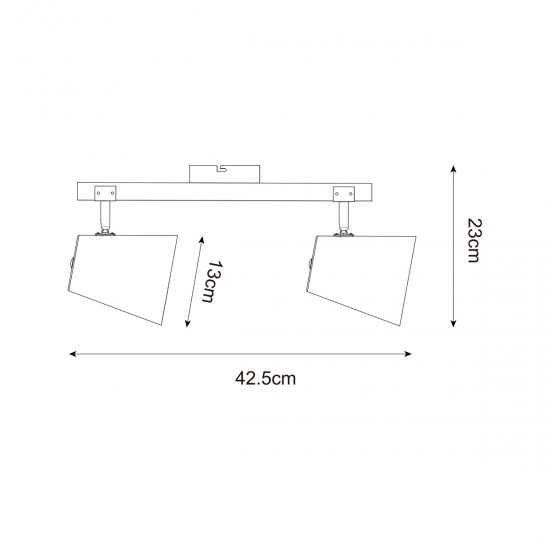 Lustra Spot ELTI P22077-2TU Zumaline E27, Negru, Polonia