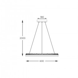 Suspensie REGI PD2304600R-MB Zumaline LED, Negru, Polonia
