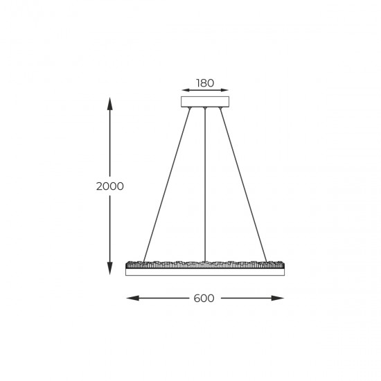 Suspensie REGI PD2304600R-MB Zumaline LED, Negru, Polonia