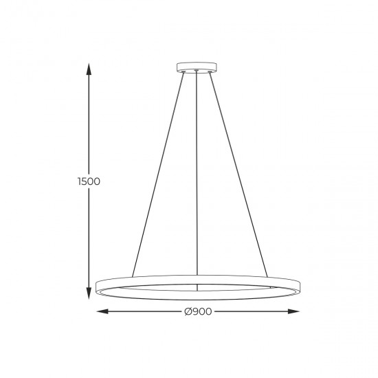Suspensie HORIK PEN89424-90BK Zumaline LED, Negru, Polonia
