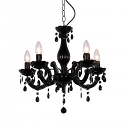 Candelabru MAGNOLIA RLD94016-5B Zumaline E14, Negru, Polonia
