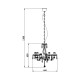 Candelabru MAGNOLIA RLD94016-5B Zumaline E14, Negru, Polonia