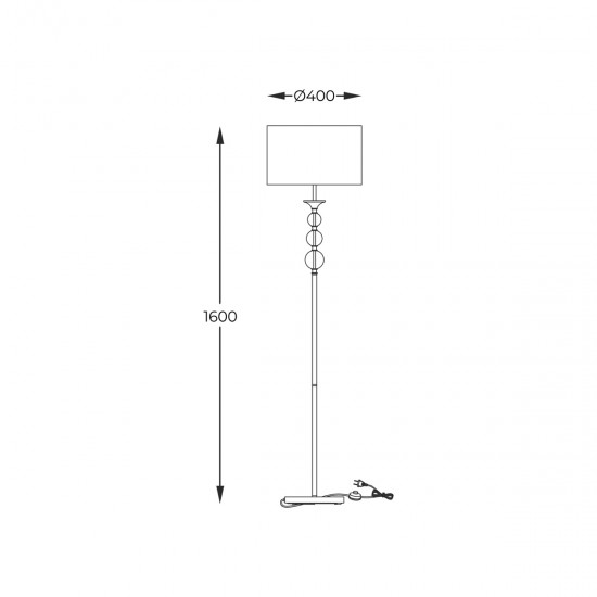 Lampadar REA RLL93163-1GW Zumaline E27, Auriu, Polonia