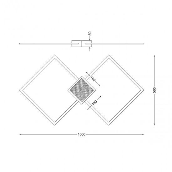 Lustra Plafon HEX RLX96474-1D Zumaline LED, Auriu, Polonia