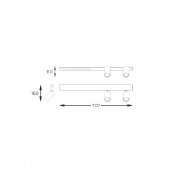 Lustra Spot MANNARI S230757203 Zumaline GU10, Negru, Polonia