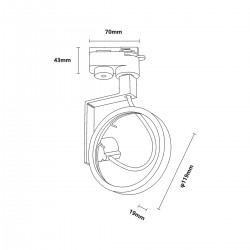 Downlight Sina 1 Faza MASTER TRACK TLS002-WH Zumaline GU10, Alb, Polonia