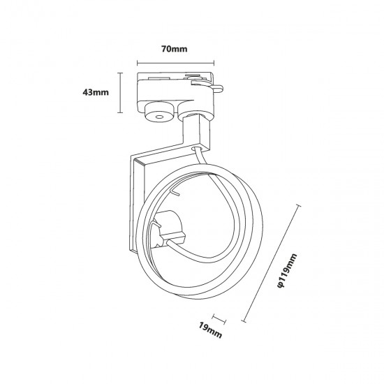 Downlight Sina 1 Faza MASTER TRACK TLS002-WH Zumaline GU10, Alb, Polonia