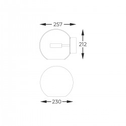 Aplica ENCELADUS W0428-01D-L4AC Zumaline LED, Auriu, Polonia