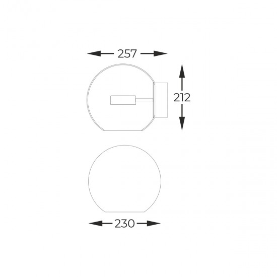 Aplica ENCELADUS W0428-01D-L4AC Zumaline LED, Auriu, Polonia