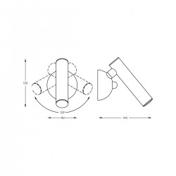 Aplica LOYA W0461-01A-F4F4 Zumaline LED, Crom, Polonia