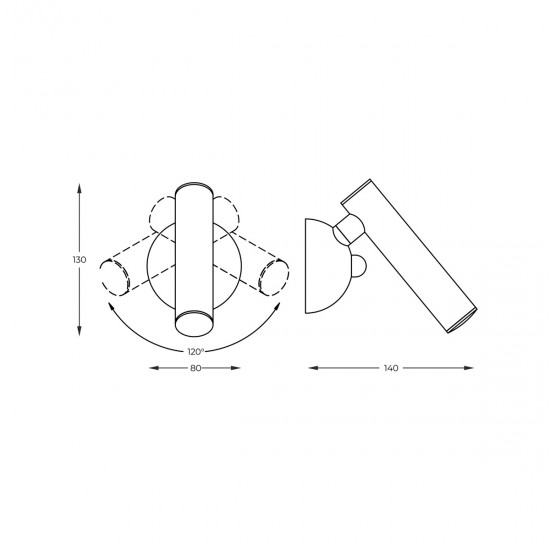 Aplica LOYA W0461-01A-F4F4 Zumaline LED, Crom, Polonia