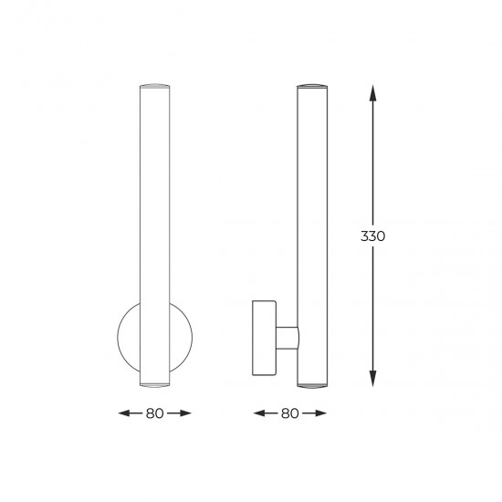 Aplica LOYA W0461-02B-K4K4 Zumaline LED, Auriu, Polonia
