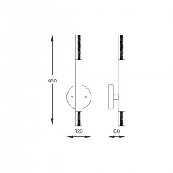 Aplica ONE W0461-02E-F4F4 Zumaline LED, Crom, Polonia