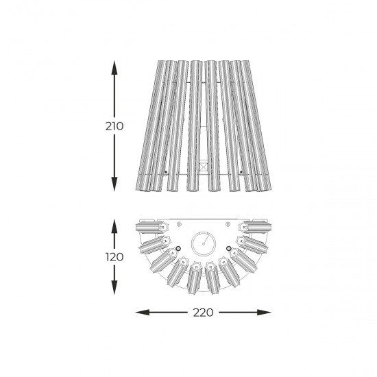 Aplica BACH W0547-01H-F9AC Zumaline E14, Auriu, Polonia