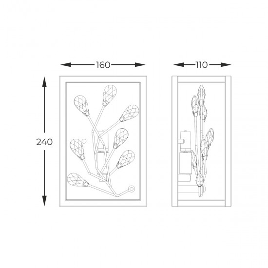 Aplica SPRING W0578-01A-B5V7 Zumaline G9, Auriu, Polonia