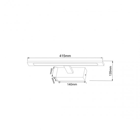Lampa backlight ALTER W89443-12W-CH Zumaline LED, Crom, Polonia