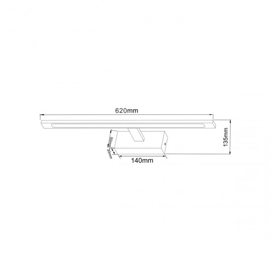 Lampa backlight ALTER W89443-20W-BK Zumaline LED, Negru, Polonia