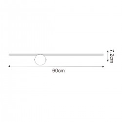 Aplica FAD WL22032G-L60 Zumaline LED, Negru, Polonia
