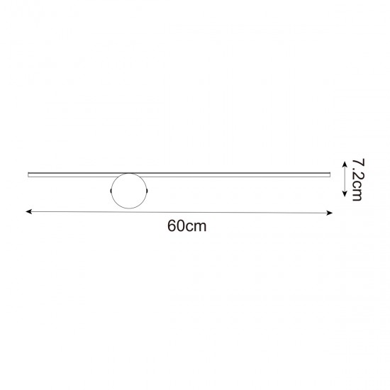 Aplica FAD WL22032G-L60 Zumaline LED, Negru, Polonia